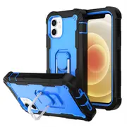MCC Stylish Shockproof iPhone 12 Case Cover Apple iPhone12 Heavy Duty [Black+Blue]