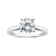 Sterling Silver Cubic Zirconia Solitaire Ring