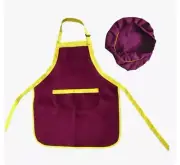 Kids Apron and Chef Hat Set-Adjustable Child Apron for Boys and Girls