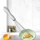 Kitchen Stainless Steel Manual Mini Ball Baking Blender Egg Beater Whisk Mixer`