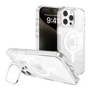 REDEFINE Transparent Magsafe Case Cover with Magnetic Ring for iPhone 16 Pro - Silver White