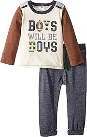 [Mud Pie] Mens Football Raglan Long Sleeve Two-Piece Set (Infant)