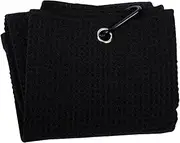 Golf Club Cleaner Towel | 23.6 X 15.7 Inches Waffle Pattern Golf Towel - Golfers Club Groove Cleaning Fabric with Carabiner Clip for Women, Men