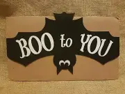 Mud Pie Decorative Pillow Wrap Halloween BOO TO YOU Brand New