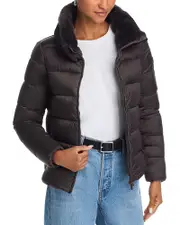 Save The Duck Mei Faux Fur Collar Coat