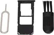 Sim Card Slot Tray Holder Replacement Compatible for Samsung Galaxy, A205U, A205U1, S205DL, Dual Sim Card Tray Set with Plastic Brush and Open Eject Pin