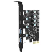 4 Ports PCIE to USB 3.0 Expansion Card PCI Express Adapter Card for Desktop6122
