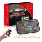 6/8 Gang ON/OFF Switch Panel Circuit Control Box LED Light Bar Marine Boat Car
