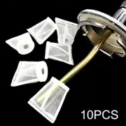 10pc Gravity Feed Spray Pot Paint Filters Spray GunMesh Strainer White Set