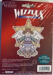 Janlynn Wizzers Angel Front Of Star, Counted Cross Stitch Ornament Kit 021-1100
