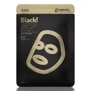[TT TIMELESS TRUTH] Gold Flakes Moisture Boosting Black Charcoal Facial Mask 5pc