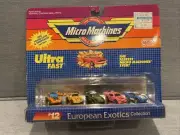Micro Machines 1988 Ultra Fast #12 European Exotics Ferrari & Blue Porsche 928