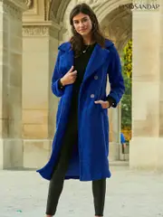 Sosandar Blue Borg Coat (N62635) | $240