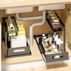 Kitchen Finishing Shelf Stable Keep Neat under Sink Pull-out Drawer Type Storage