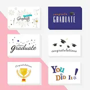 Graduation Note Card Graduate Cards 6 Styles Bulk Mixed Party Card Pack With Envelopes and Stickers 24Pcs & 48Pcs