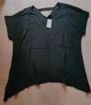 Sz 26 Autograph Black V Neck Top Top BNWT Rrp $74.99
