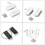 GOOHOCHY 4 String Bass Pickup Set Bass Guitar Bridge Neck Pickups Gmb12 v Magnets Noise-free Design Easy Install