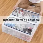 PVC Shoe Organier Box Installation-Free Folding Shoe Rack Shoes Sorting Box