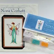 Jade Blue Cross Stitch Chart and Embellishment Pack NC137 by Nora Corbett