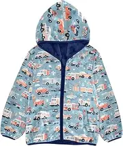 [Caihoyu] Big Girls Jackets With Sherpa Lining Baby Zip Up Jacket Toddler Boy Outerwear