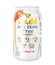 (5 Pack) ASAHI Japan Dry Zero Free Non-Alcoholic Beer, Zero Sugar, 11.83 Fl Oz