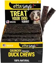 Etta Says! Premium Duck 4.5 Inch Chews - All Natural, Grain Free Dog Treat, Chew, Limited Ingredients, USA Made