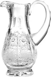 Bohemian Crystal AU50784 20 oz. Crystal Jug 700 ml, Decanter with Handle