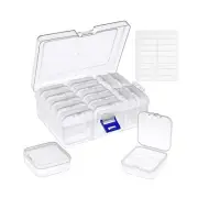 Bead Organizer and Storage, 15 Pcs Clear Bead Storage Containers, Mini Plasti...