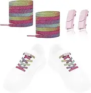 [LT Easiyl] No Tie Shoe Laces Elastic Tieless Shoelaces Magnetic Quick Release Clasp & Shoelaces fits Sneakers Canvas Shoes