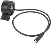 130X Electric Bike Throttle Accelerator, 3 Pin Waterproof Connector Thumb Throttle for BBS01 BBS02, Compatible with 24V-72V, 22mm Diameter, ABS Material