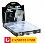 100 x ULTRA PRO PLATINUM TRADING CARD 9 POCKET SLEEVES PAGES IN BOX EXPRESS POST