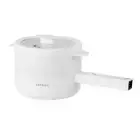 Tayama 1.5 Qt. White Electric Multi-Cooker Cooking Pot with Food Steamer 700 W