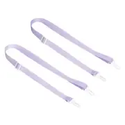 2 Pcs Shoulder Strap Adjustable Swivel Clips Hooks Buckle Slide, Purple