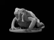 Giant Toad Eating an Adventurer - DND - Pathfinder - Dungeons & Dragons - RPG -