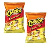 Cheetos Cheese Flavored Snacks, Crunchy Flamin' Hot, 8.5 Oz. (2 bags)