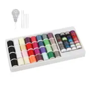60 Pcs Bobbins Sewing Thread Kit, Polyester Mini Bobbins and Thread Spools fo...