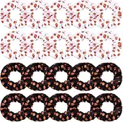 WILLBOND 20 Pcs Sport Hair Scrunchies Gifts Sports Scrunchy Elastic Silk Satin Scrunchies Hairband Ponytail Holder for Women Player Team Accessories(Basketball)