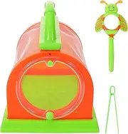 1Set Handheld Insect Habitat Cage with Magnifying Glass Tweezers Outdoor Insect Box for Butterfly Observation Lightweight Mesh Design for Nature Exploration