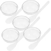 FRCOLOR 5 Sets Beauty Salon Essential Oil Bowl Mud Masks Applicator Side Dishes Face Mud Bowl Facial Masks Spatulas Mini Meal Prep Bowls Applicator Bowl Terrarium Glass Mix Do It Yourself