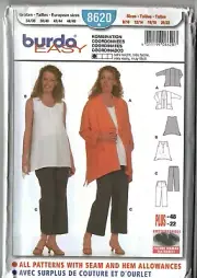 Burda 8620 Sewing Pattern - Maternity Wardrobe - Shirt, Pants, Jacket