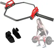 MAAOBR Olympic Trap Bar, Hex Deadlift Squat Bar, Weight Lifting Shrug Bars Barbell, Hex Weight Lifting Bar, Olympic Hex Bar for Shoulder Exercises, Farmers Walk, Home Gym Workout(Large Hole 5.cm)