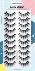 3D False Lashes Wispy Natural Cat Eye Soft Faux Mink Lashes Fluffy Short Reusabl