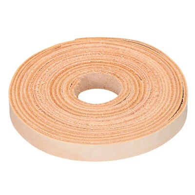 3.3 Yards 10mm Flat Leather Cord Leather Lacing Strips for DIY Crafts Pure Brown