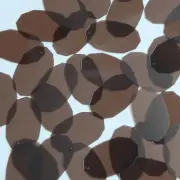 Facet Gem Oval Sequin 1.25" Chocolate Brown Transparent Glossy Matte Reversible