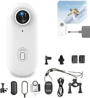 Stallionframes 4k Mini Handsfree Bodyca, Hands-Free POV Recording, Thumb Camera, Mini Body Camera, Wearable Small Body Ca-Mera, with 360° Rotation Spring Clip, for Cycling, Motorcycle (#b)