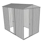 Build-a-Shed 1.5 x 2.3 x 2.3m Narrow Front Gable Dual Single Sliding Door Shed - Zinc