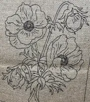 Fleur De Lis Design by Anita Allen Hooked Pattern Burlap No 62 ANEMONE PICTURE