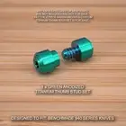 Benchmade 940-2 Osborne Knife 2 PC Custom Titanium Thumb Stud Set Anodized GREEN