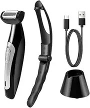 Back Shaver for Men | Cordless Back Hair Trimmer | Body Hair Trimmer with Removable Handle, Electric Wet or Dry Extreme Reach Handle Groomer for Hairs Removal Suitable for Travel, Home Use
