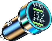 Fast Charging Car Charger | 120w/240w Car Charger Adapter - Compact Portable Car Charger with Digital Display for Efficient Power for Fast Charging